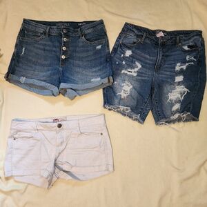 3 lot Womens Size 13 Jean Shorts